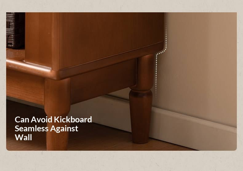 Poplar Solid Wood French Retro Bookshelf with Display Shelf