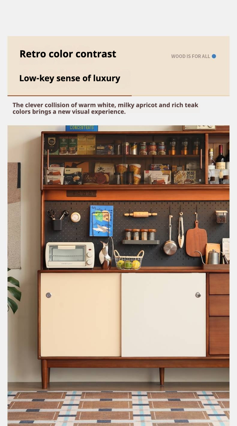 Poplar Solid Wood Retro Sideboard.