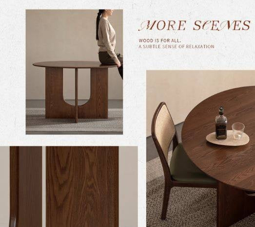 Ash Solid Wood Round Dining Table
