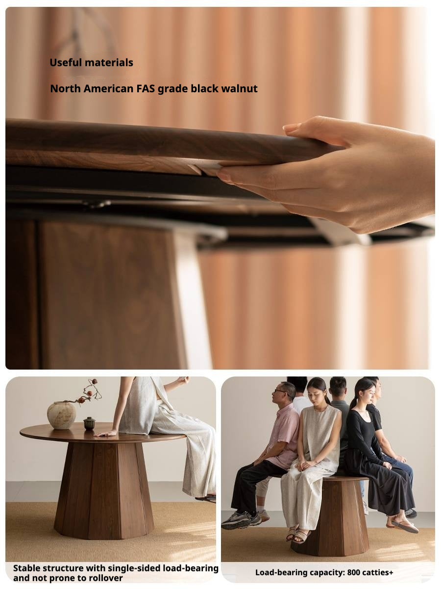 Ash, Black Walnut Solid Wood Modern Large Dining Table