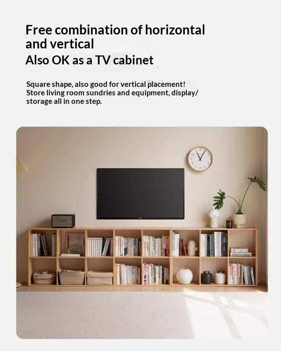 Beech, Oak Solid Wood Bookshelf Bookcase Free Combination