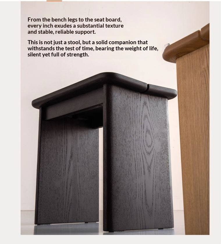 Ash Solid Wood Wabi-Sabi Style Square Chairs