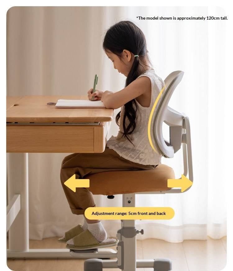 Ergonomic Height-Adjustable Kids Study Chair with Mesh Back and Footrest