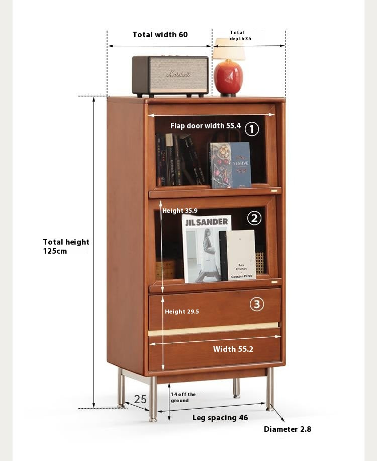 Poplar Solid Wood Ancient Style Side Cabinet.