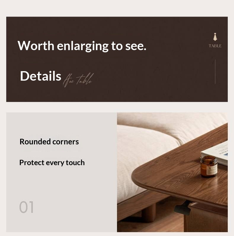 Oak Solid Wood Elevating Lifting Coffee Table