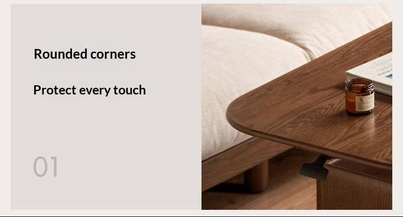 Oak Solid Wood Elevating Lifting Coffee Table