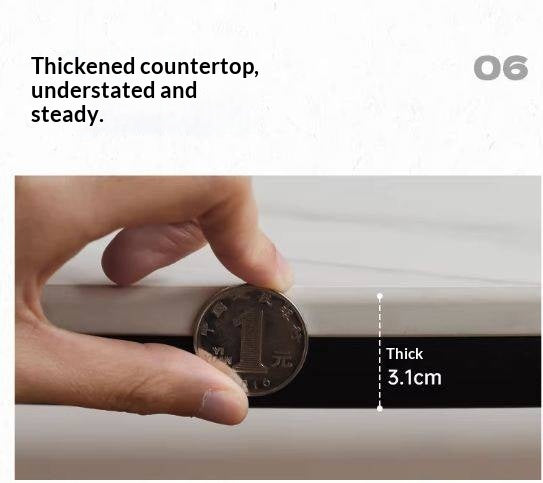 Ash Solid Wood Nordic Aesthetic Top Slab Coffee Table