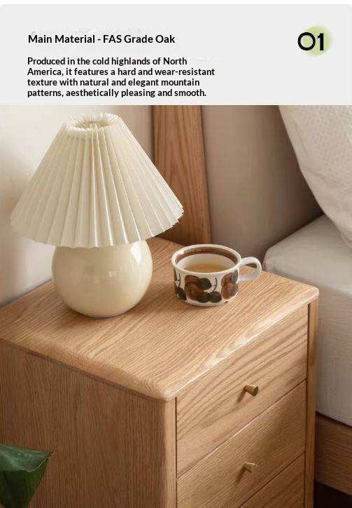 Black Walnut, Oak, Rubberwood Cherry Solid Wood Nightstand