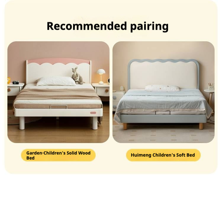 Rubber Wood Solid Wood Children's Nightstand.