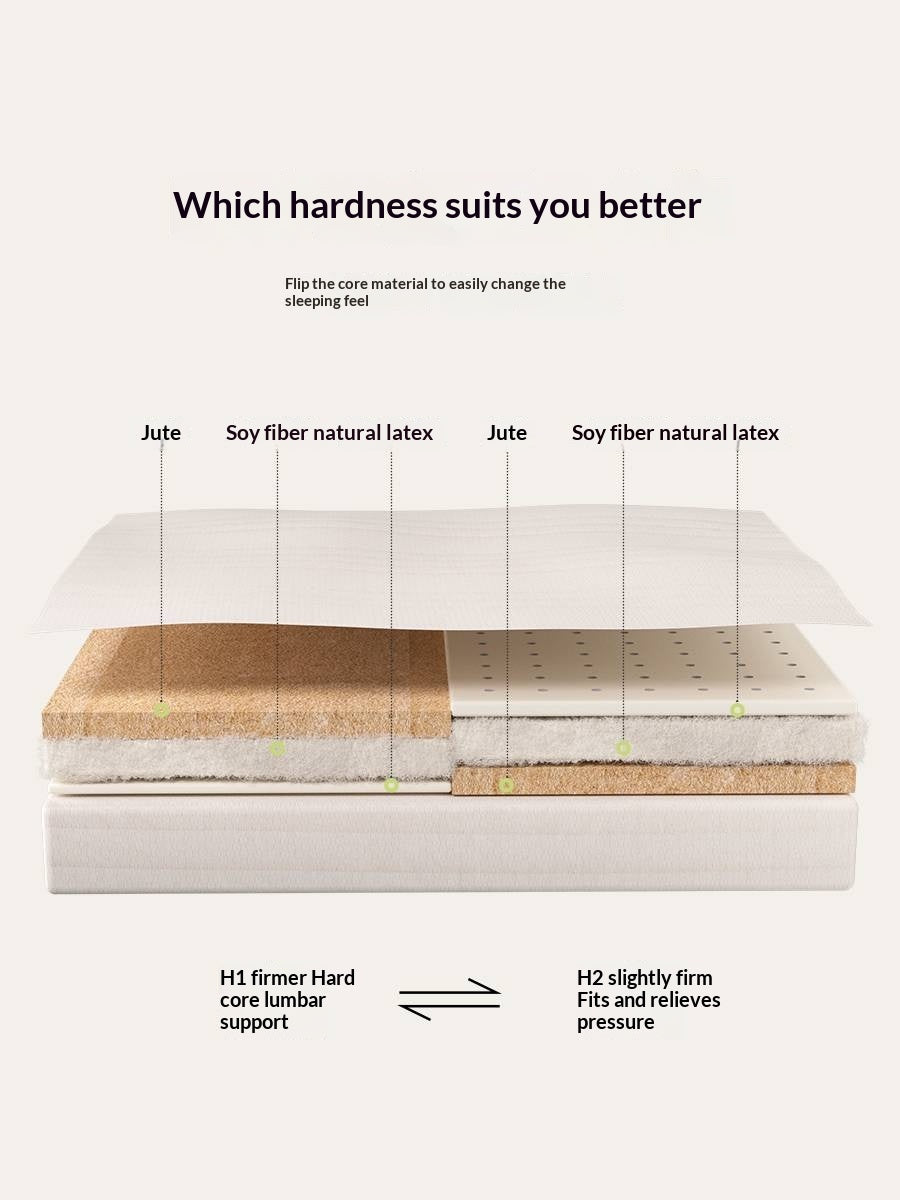 Zero Glue Certified Thick Mattress, Home Use Spring Mattress, Latex Soft Mattress, Bedroom Jute Mattress, Model Pro 23 cm