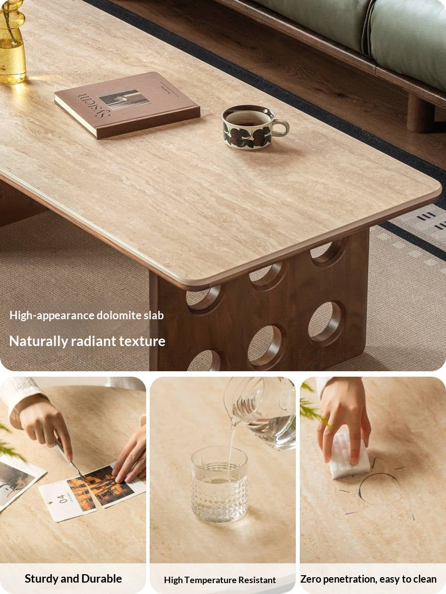 Black Walnut, Ash Solid Wood Ancient Style Coffee Table