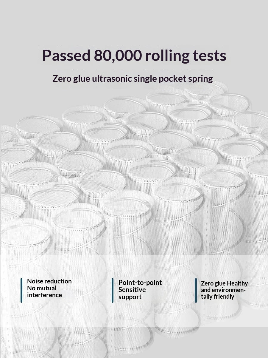 Zero-Glue Hypoallergenic Mattress — Anti-Mite, Breathable Bamboo Charcoal Soft Mattress with Independent Springs