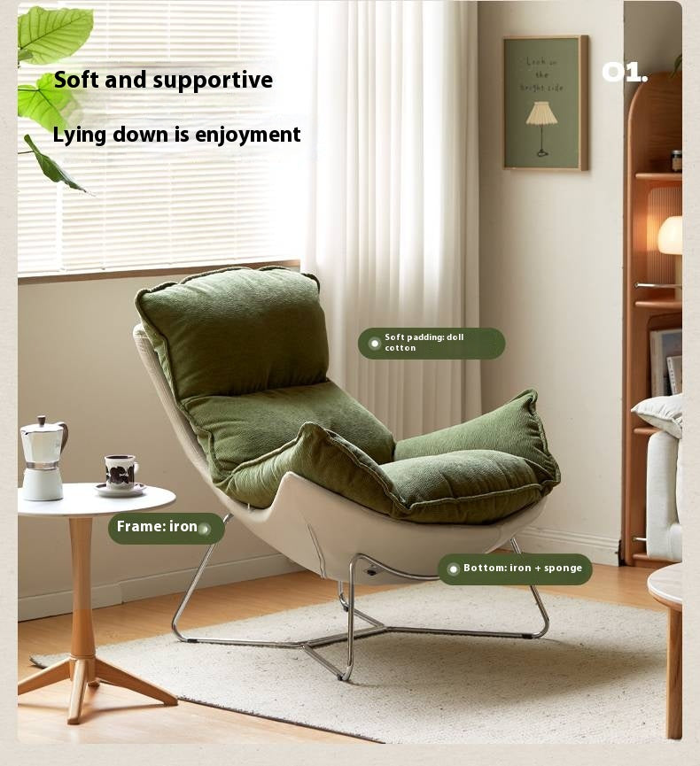 Fabric Eggshell Modern Chair