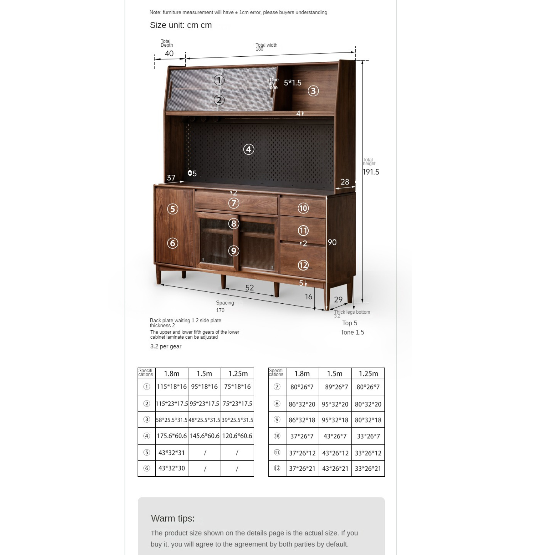Black Walnut Solid Wood Simple Modern Sideboard