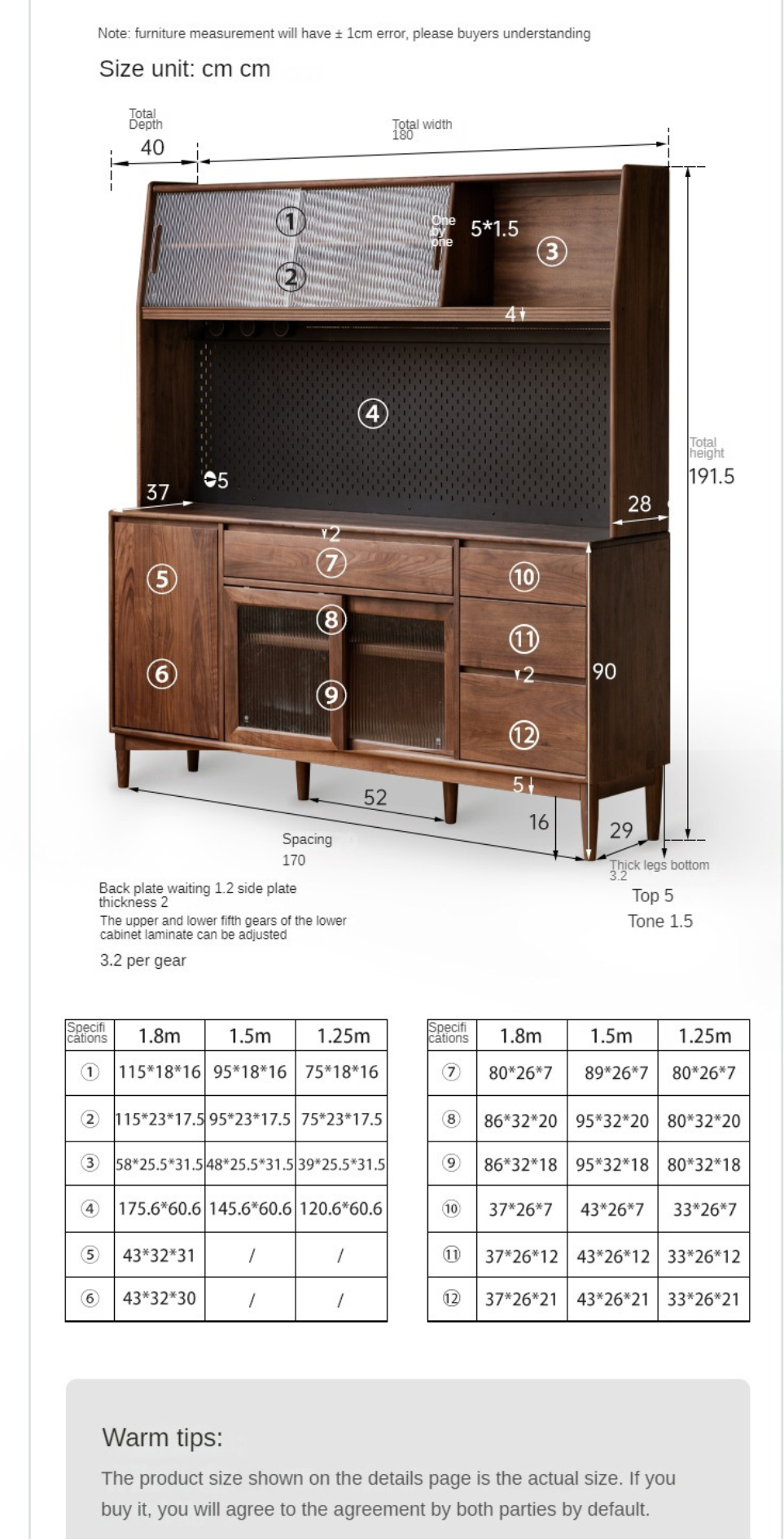 Black Walnut Solid Wood Simple Modern Sideboard