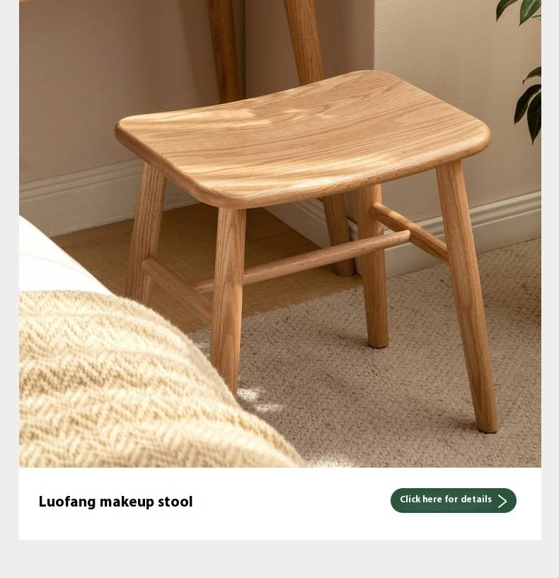 Ash, Oak Solid Wood Multifunctional Modern Vanity Table.