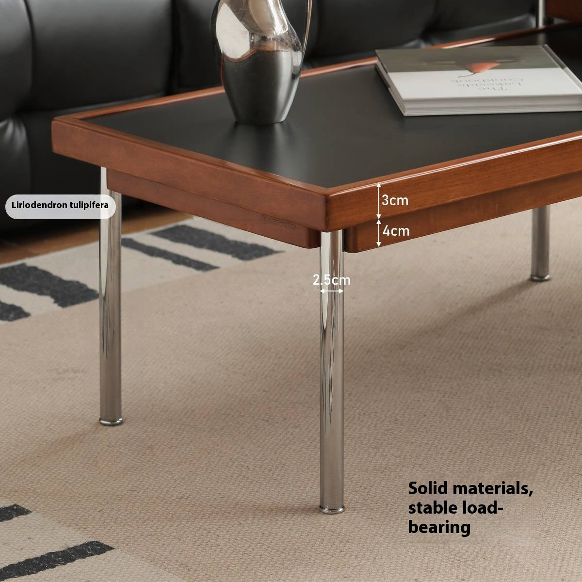 Poplar Solid Wood Ancient Square Coffee Table