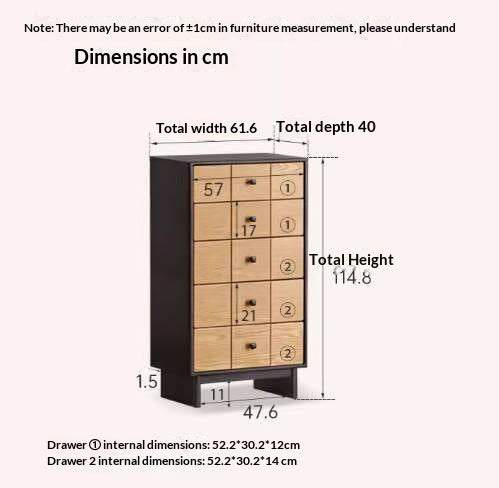 Ash Solid Wood Modern Chest of Drawers