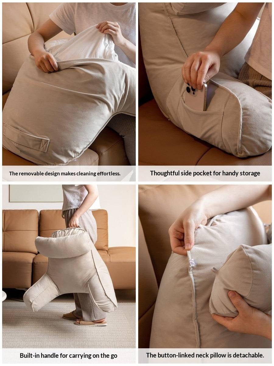 Headboard Pillow with Removable and Washable Cover