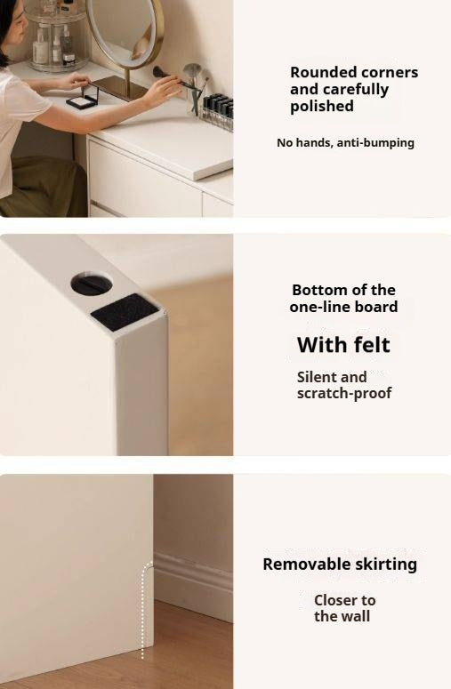 Poplar Solid Wood Makeup Table and Stretchable Vanity Table.