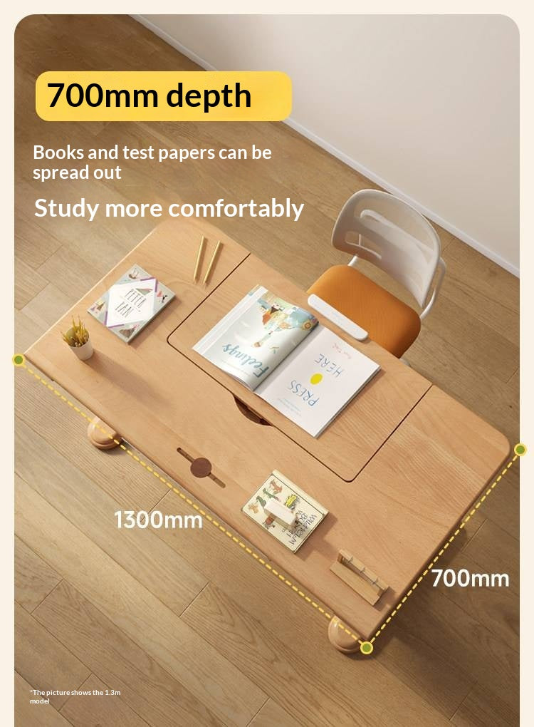 Beech Solid Wood Kids Study Table