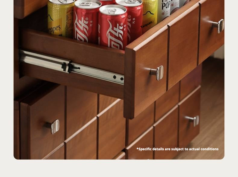 Poplar , Rubber Solid Wood Retro Style Side Cabinets.