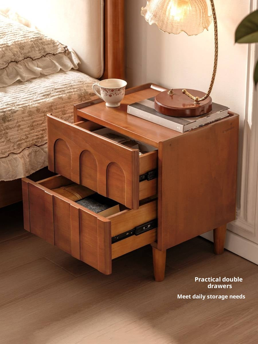 Poplar Solid Wood French Antique Style Nightstand