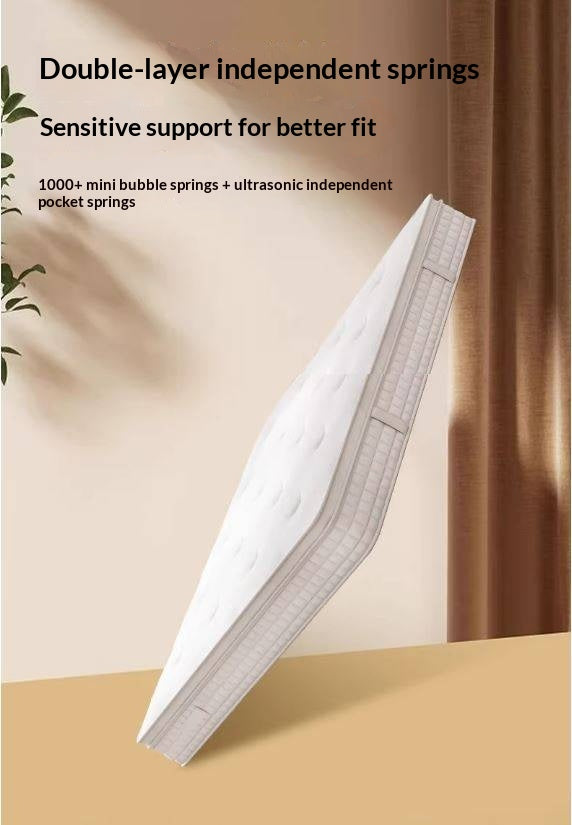 Eco-Friendly Button-Down Glue-Free Mattress — Anti-Mite Spring Mattress, Simmons Thick Design