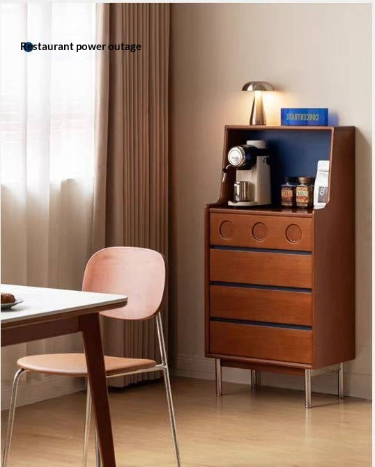 Poplar Solid Wood Middle-Age Edge Cabinet Storage.