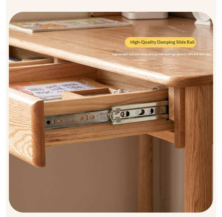 Oak Solid Wood Minimalist Kids Study Desk