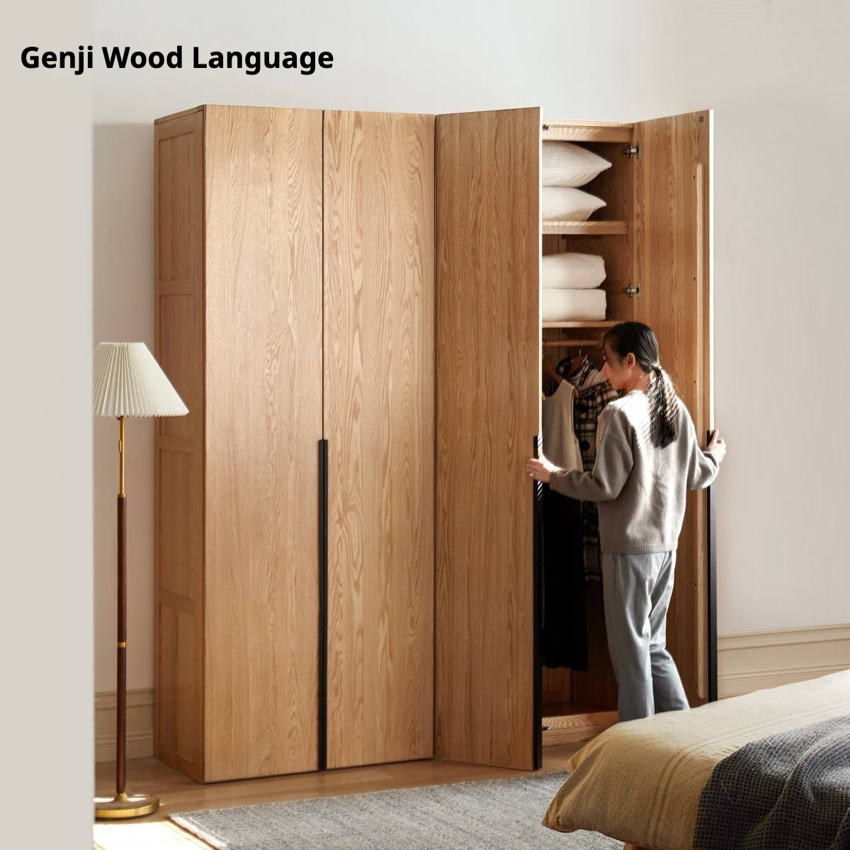 Oak Solid Wood Wardrobe.