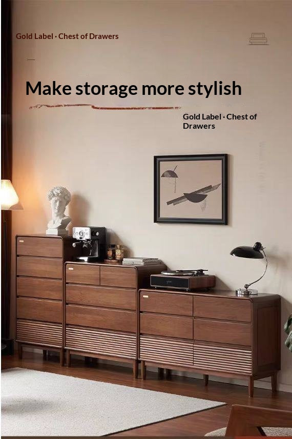 Catalpa Solid Wood Modern Chest of Drawers