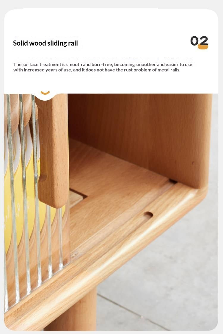 Beech Solid Wood TV Storage Cabinet.