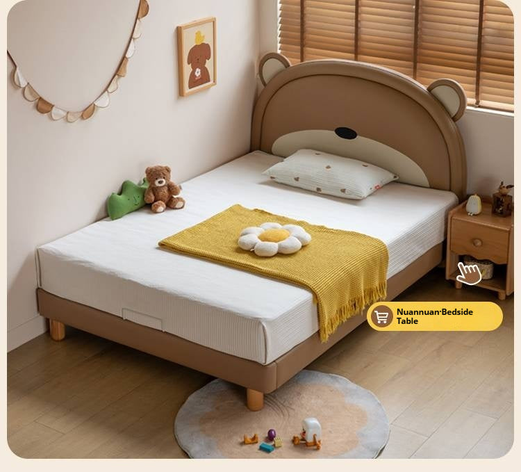 Organic Leather Children's Soft Bear Bed