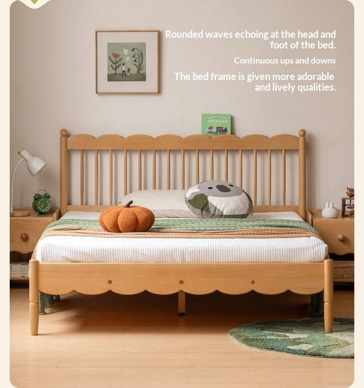 Oak, Beech Solid Wood Children's Bed