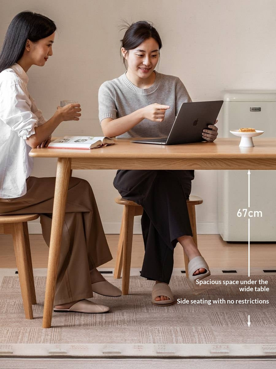 Oak Solid Wood Modern Dining Table