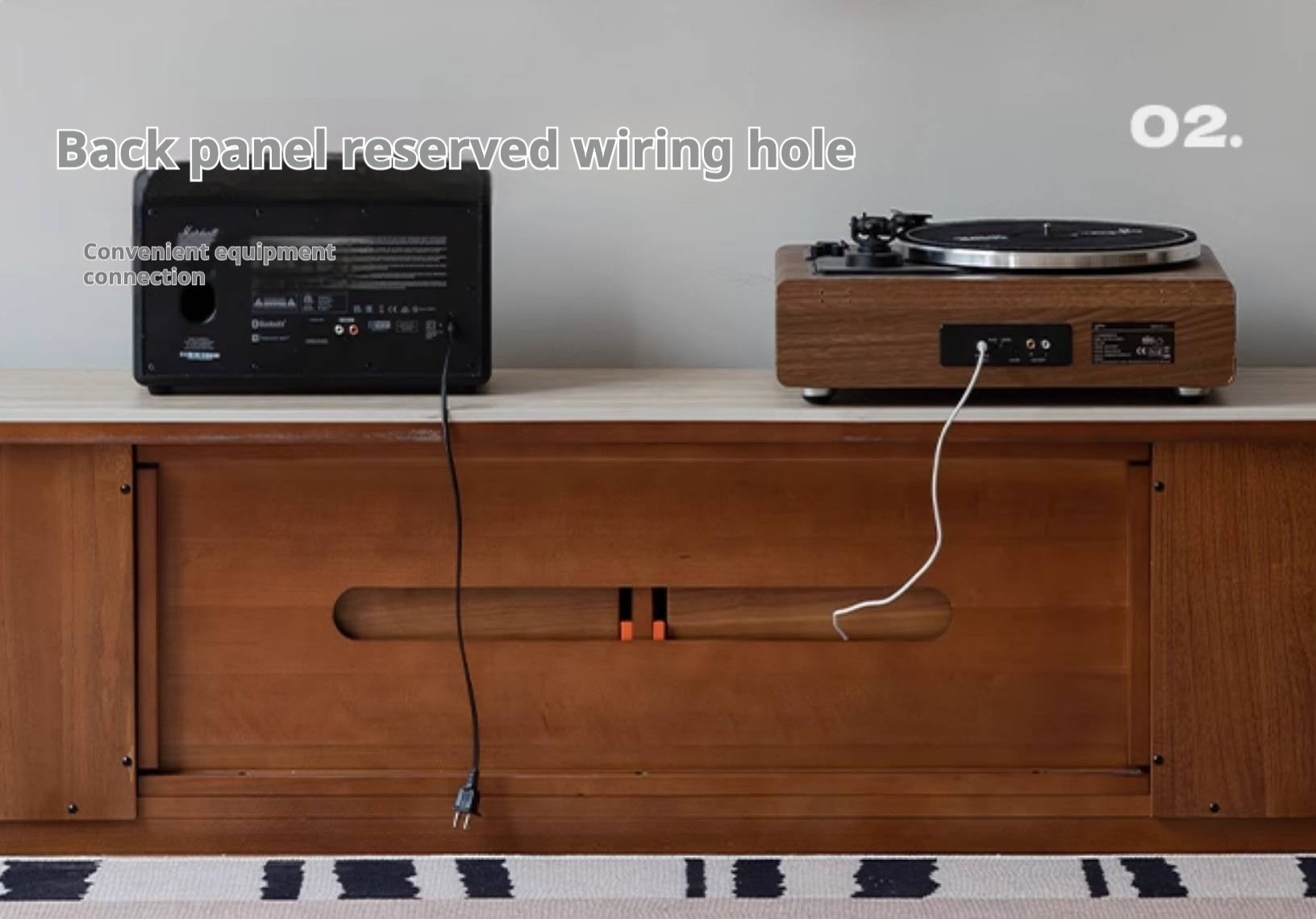 Poplar Solid Wood Antique Style TV Stand.