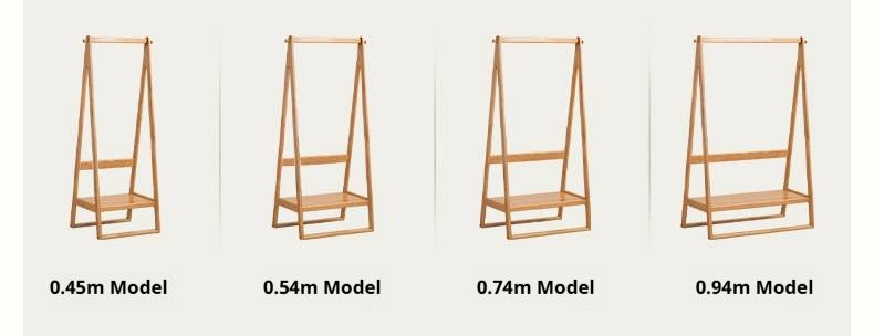 Solid Rubberwood Nordic Minimalist Standing Hanger