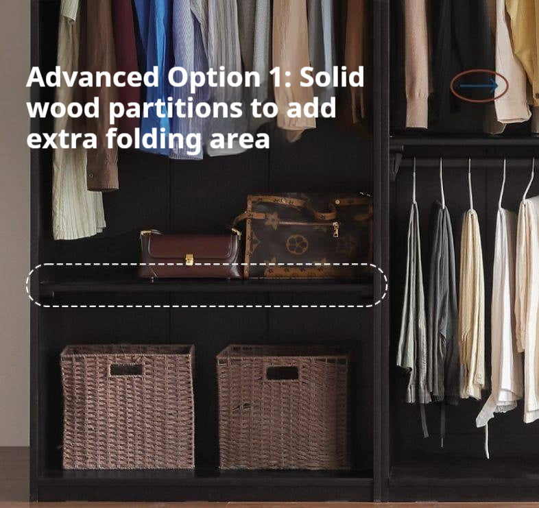 Pine Solid Wood Wardrobe Modern Simple