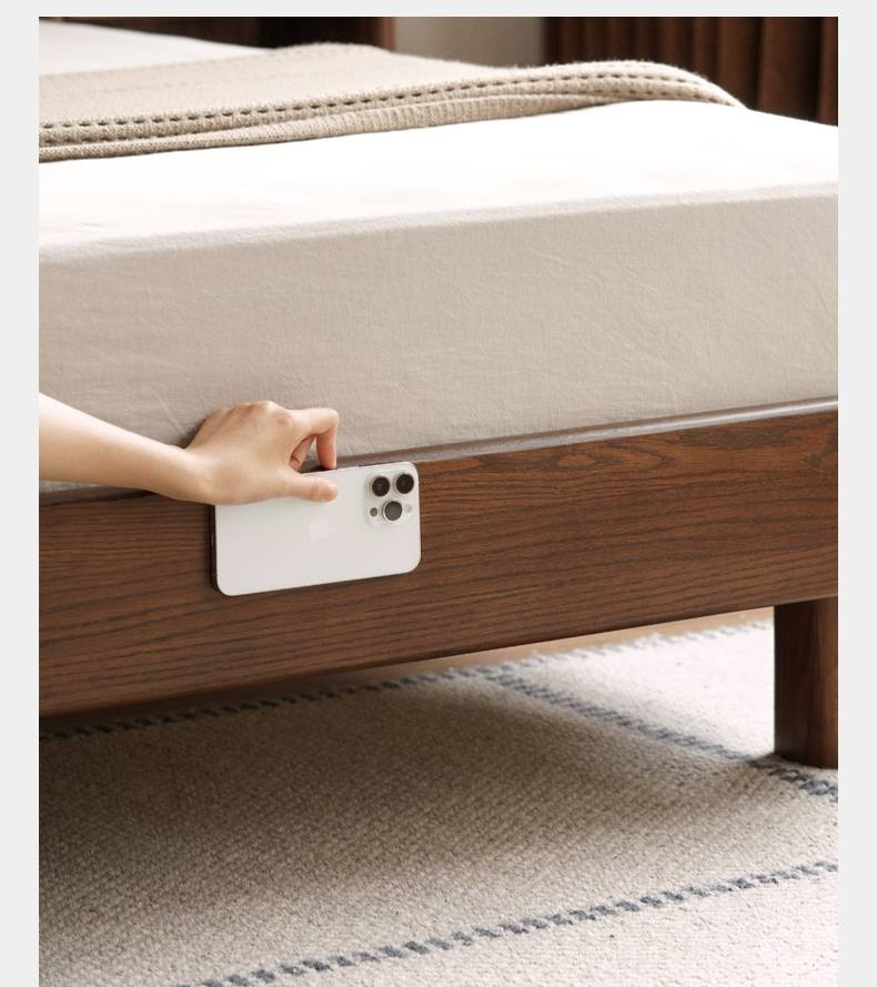 Oak Solid Wood Modern Bed