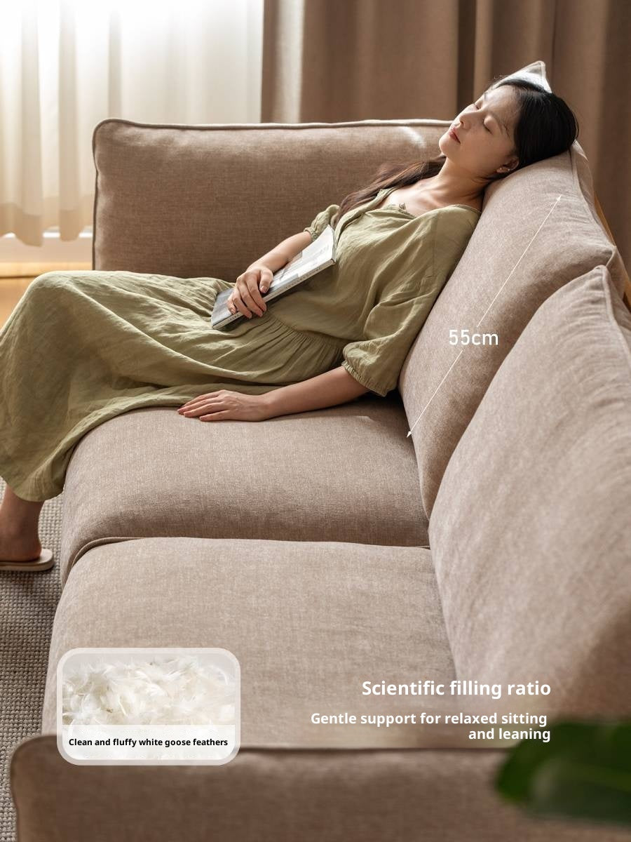 Oak, Ash Solid Wood genuine leather, fabric Sofa