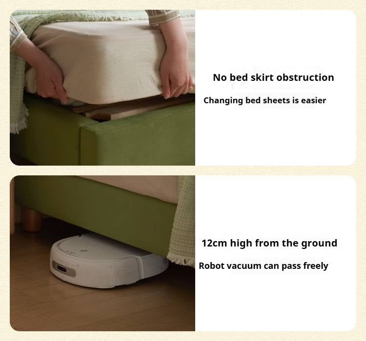 Fabric Children's Bed High Head Soft Bed