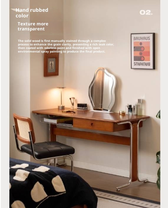 Poplar Solid Wood Bauhaus Style Office Desk.