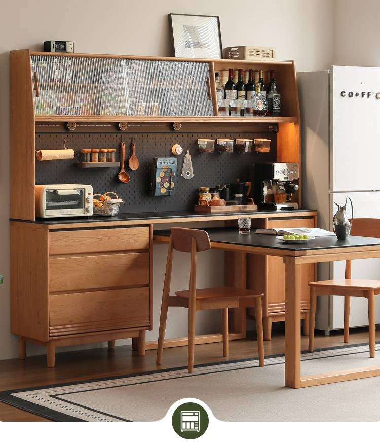 Cherry Solid Wood Rock Plate Sideboard