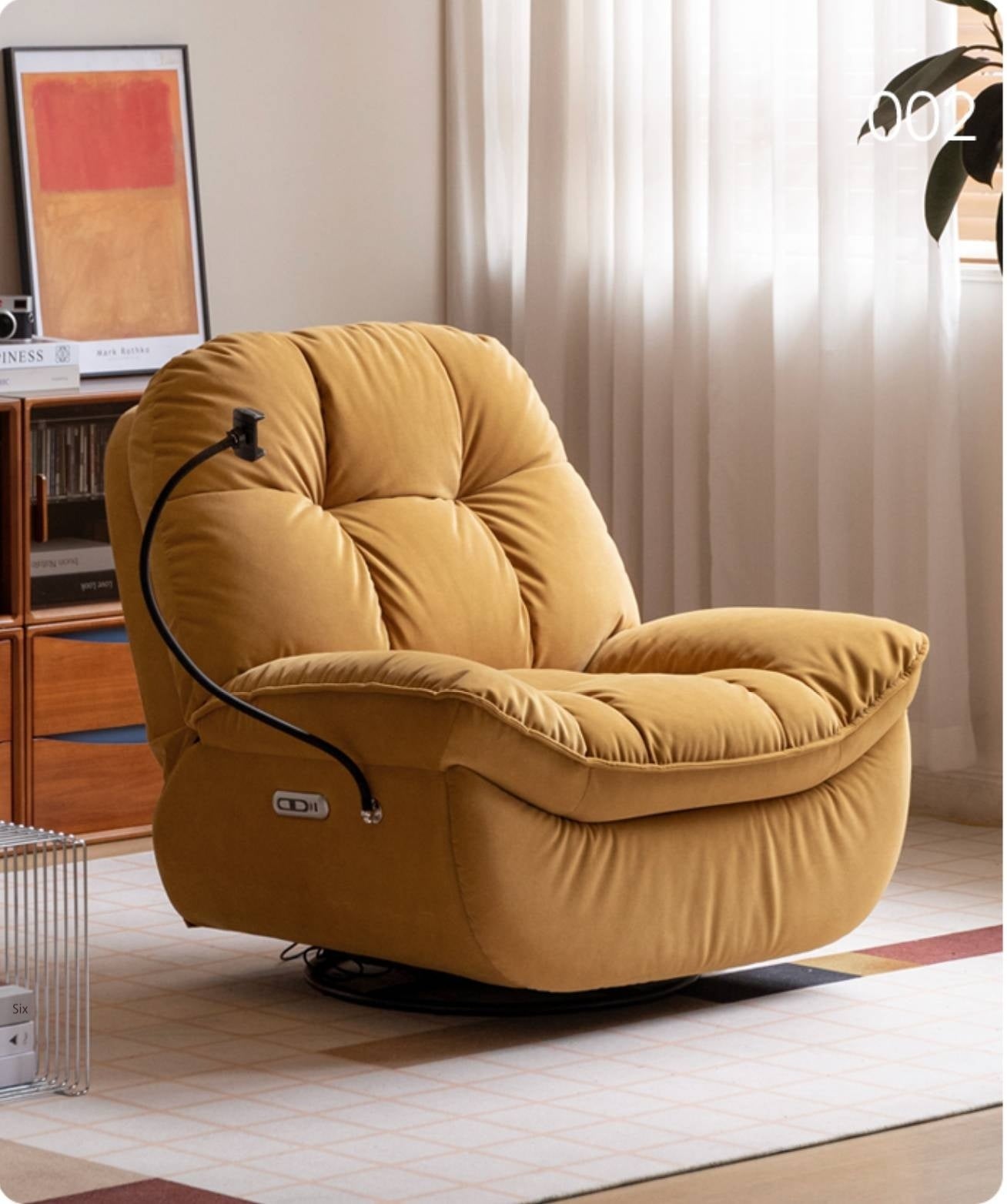 Electric Recliner Modern Casual Single Chair 240° rotation