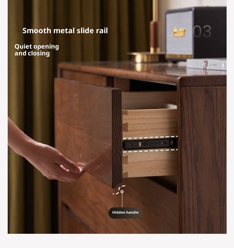 Oak Solid Wood Modern Drawer Cabinet