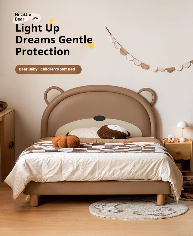 Organic Leather Children's Soft Bear Bed