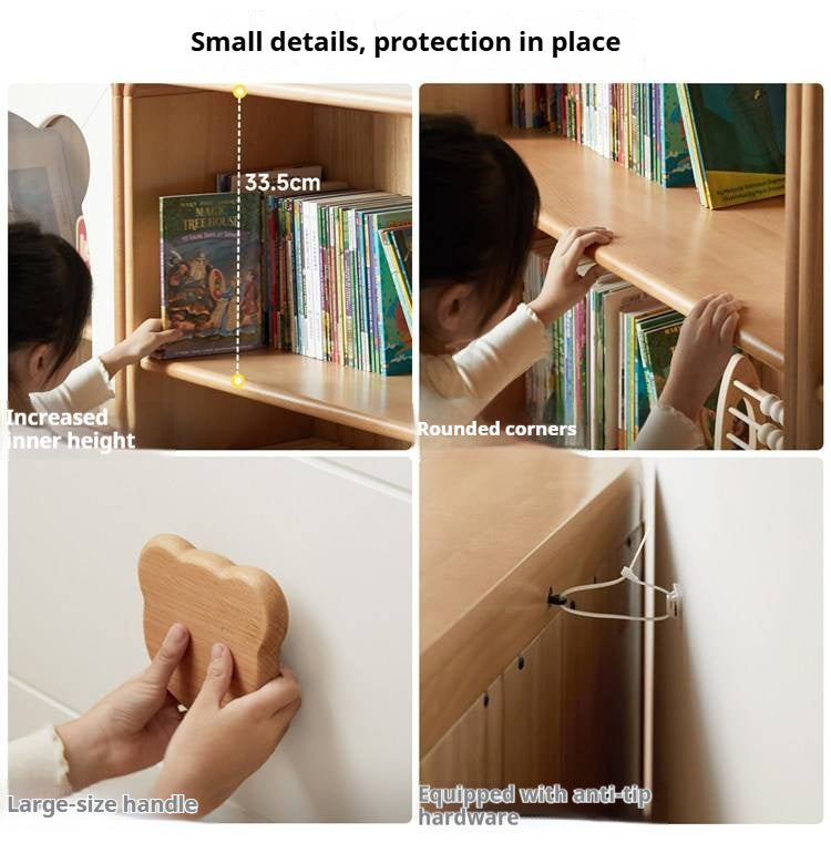 Beech Solid Wood Children's Bookshelf