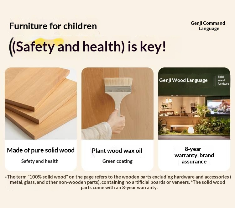 Rubberwood Solid Wood Children's Loft Bed