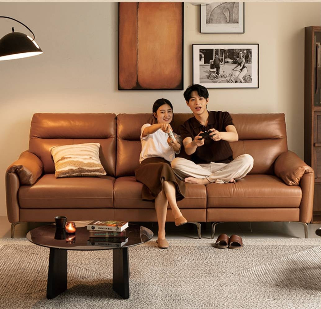 Genuine Leather Italian Normcore Modern Sofa